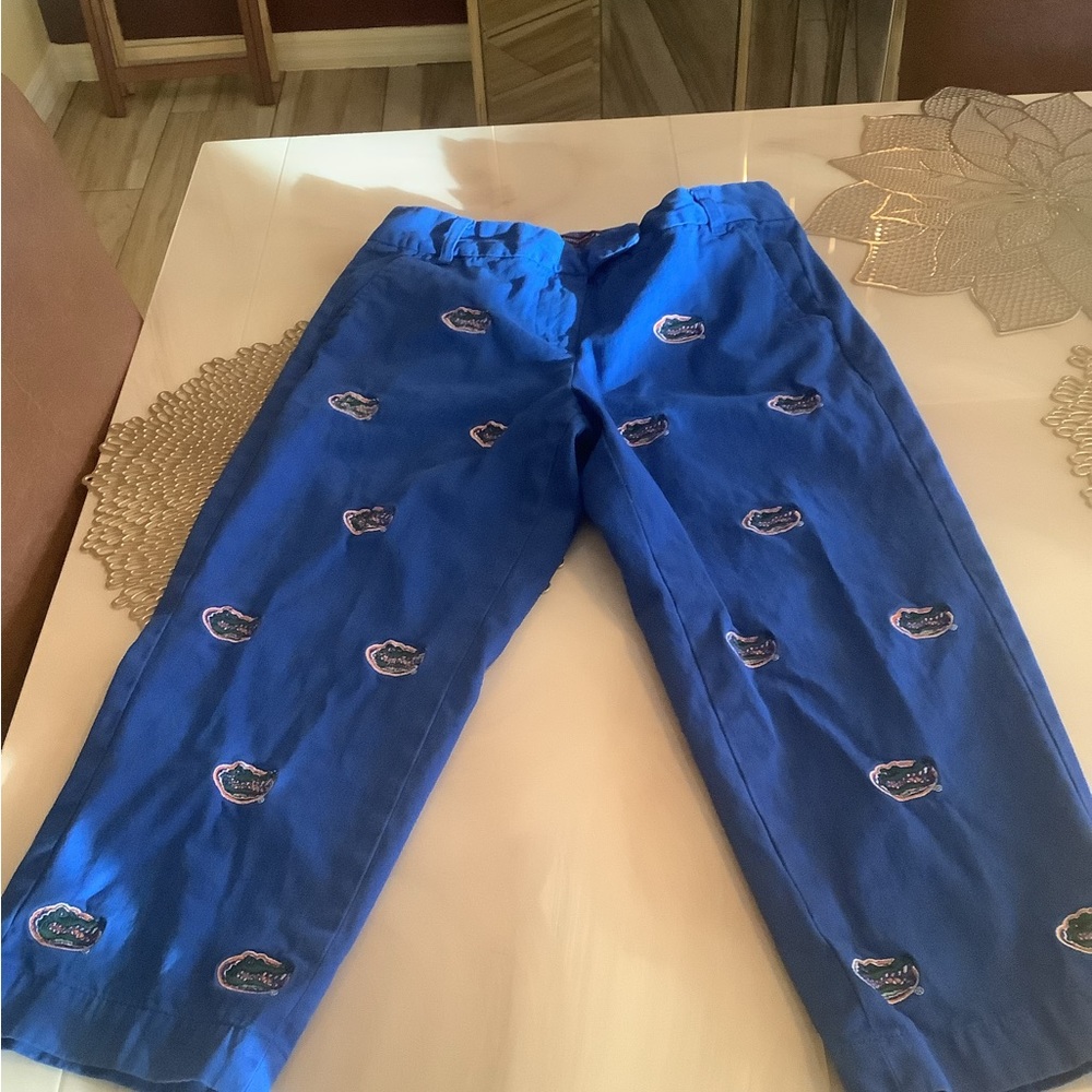 Gator capris blue orange. Size 28” waist 100% cotton in great shape 😄😄